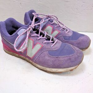 NEW BALANCE Purple Pink Girls Women's 4  Lace Up Tie Shoes NB